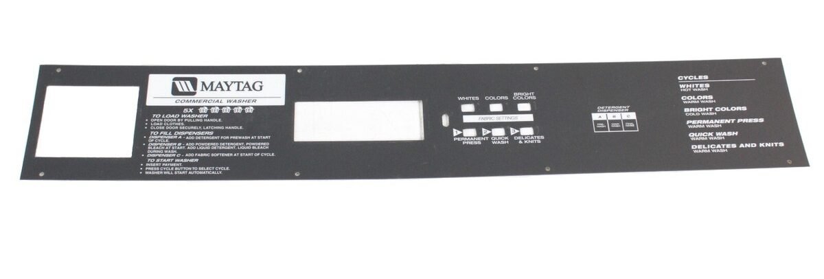 MFR, Maytag MFR Generic Control Panel (Facia) MFR50PD Overlay, 23004190 Decal