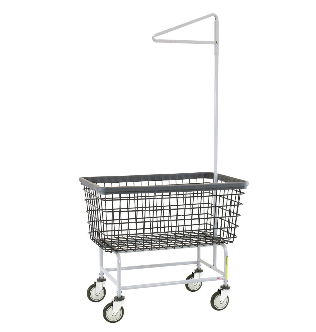 Dura-Seven™ Mega Capacity Laundry Cart (Big Dog) w/ Single Pole Rack