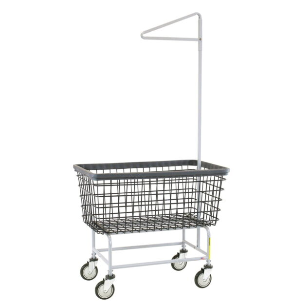 Dura-Seven™ Mega Capacity Laundry Cart (Big Dog) w/ Single Pole Rack